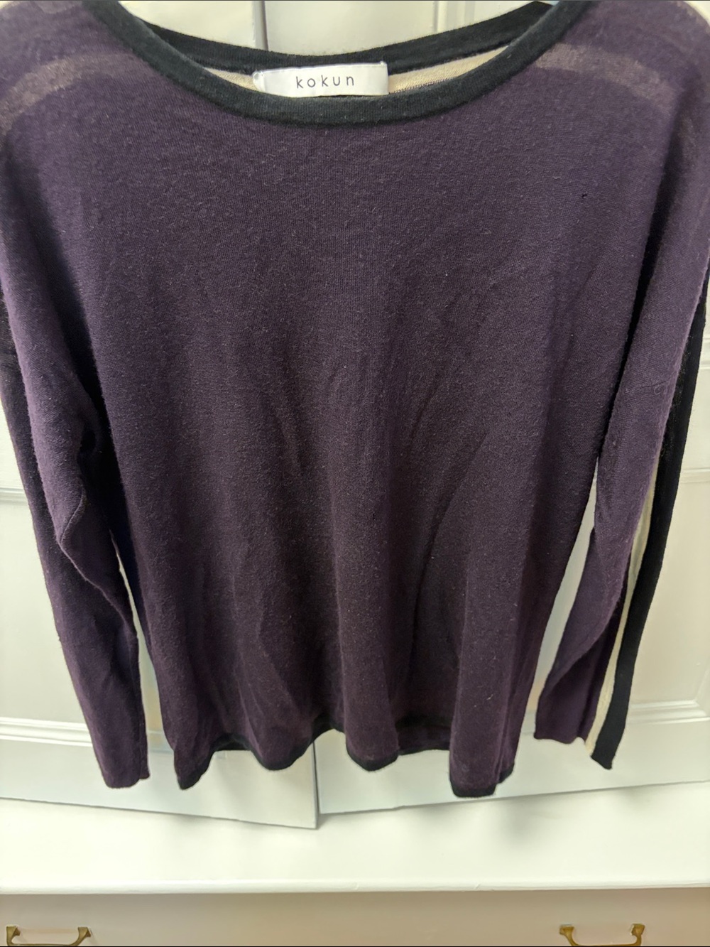 Kokun Purple Crew Neck Sweater